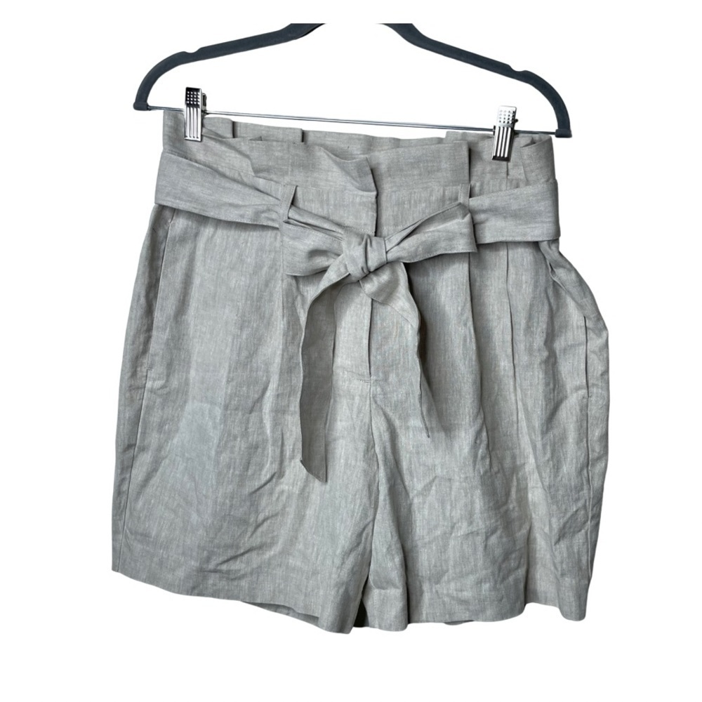 Boden St Ives Paperbag Shorts in stonewash linen blend shorts sz US 8
